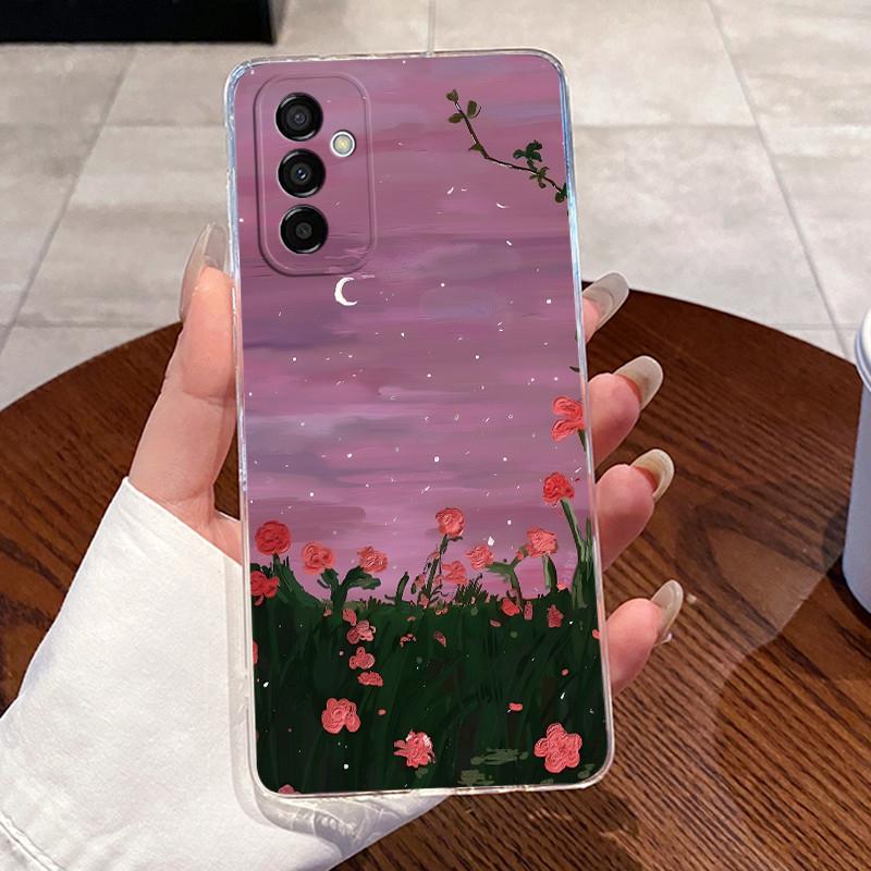 For Samsung Galaxy M13 Phone Case Aesthetic Cute Cat Fashion Transparent Soft Silicone Shell For Samsung M13 4G M 13 Back Covers