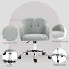 Home Office Chair, Ergonomic Desk Chair with Rocking Function, Teddy Velvet Look, 56 x 61 x 86 cm, Grey