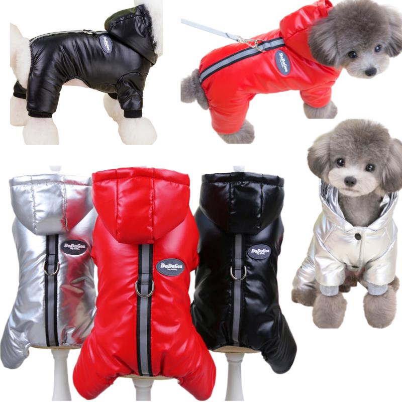 Snowsuit Waterproof Pet Dog Clothing Jumpsuit For Small Dogs Cat Clothes Winter Warm Jacket Hooded Coat Chihuahua Pug Outfits