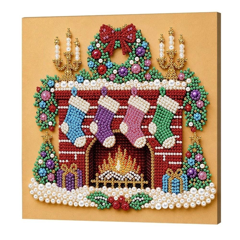 Self‑Adhesive DIY Pearl Bead Painting Kit Christmas Star Santa Crystal Painting Set Christmas Gift