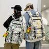 Student Schoolbag Men's Graffiti Print Backpack Women's Large Capacity Backpack
