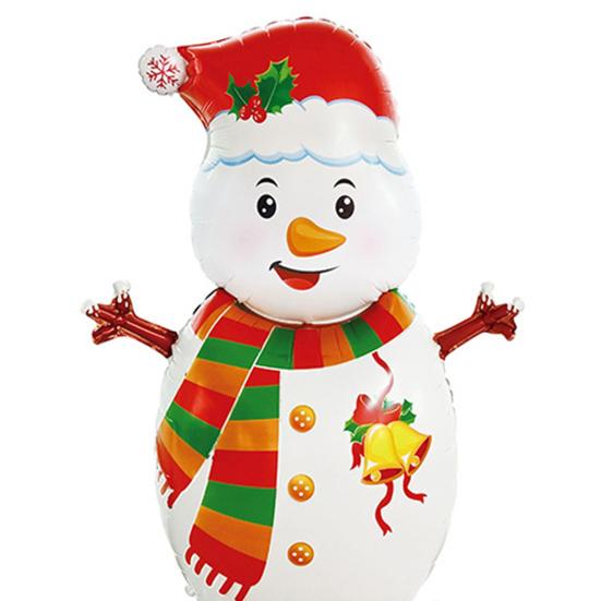 Рождественское надувное украшение, стоящий Санта-Снеговик, украшение из алюминиевой фольги, многоразовое праздничное украшение