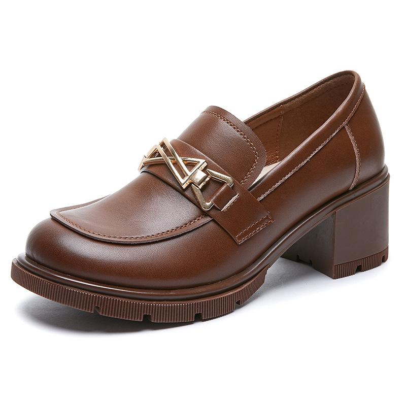 Маленькие кожаные туфли без шнуровки в британском стиле, модные, темпераментные, в стиле ретро, ​​женская обувь Мэри Джейн