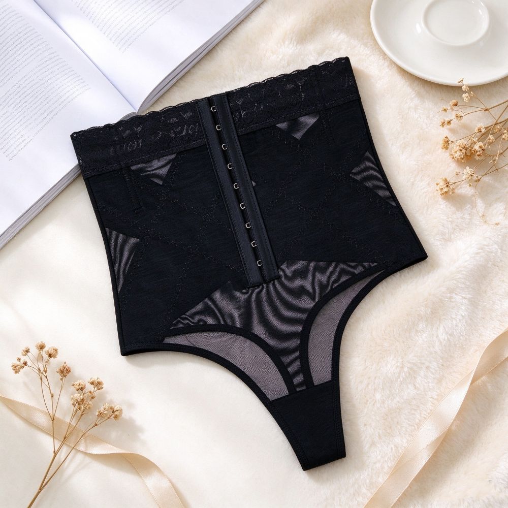 High Waist Postpartum Shapers Mesh Cross Tummy Control Panties Corset Body Shaper Postpartum