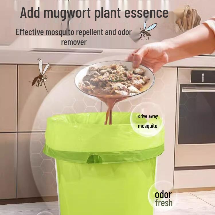 9N Portable Thickened Drawstring Garbage Bags, 100-Pack for Home or Dorm Use