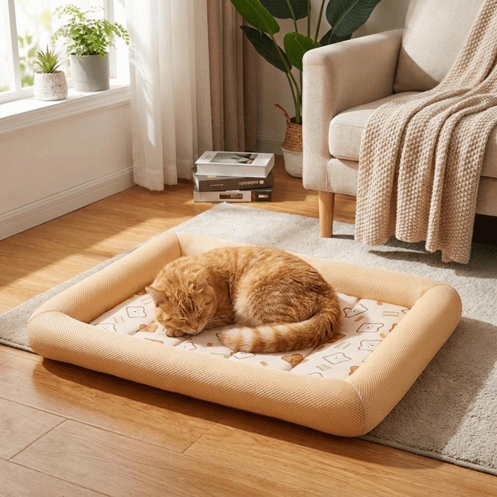 Square Pet Cooling Mat Wear-resistant Dog Sleeping Pad Cooling Puppy Bed for Dogs Cats