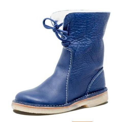 Snow boots winter 2020 new European and American large size 43 versatile medium boots women's large cotton Martin boots