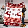 Christmas reindeer Theme Printed Blanket - Perfect for Couch, Bed, Travel & Outdoor Use | Machine Washable, Cozy & Durable.