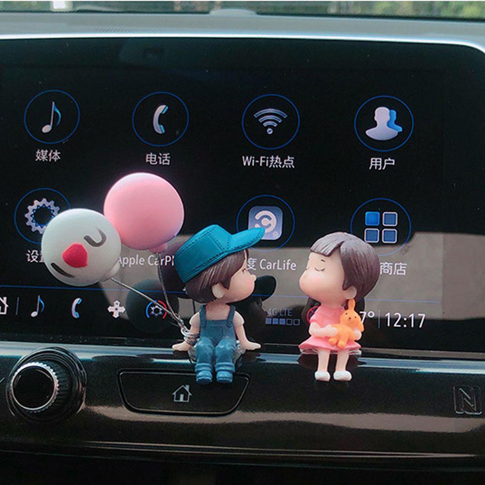 Dashboard Figure Cute Creative Cartoon Couples Car Decoration Balloon Ornament Action Figure