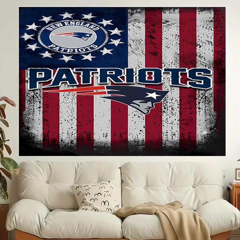 1pc Patriot Logo Tapestry, Living Room, Bedroom, Office, Party Decor, Ideal Festive Gift