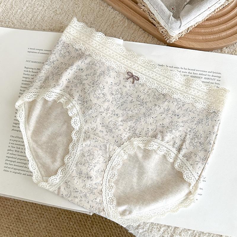 Женские кружевные трусы-слипы класса 10a с бактериостатическим эффектом для весны и осени