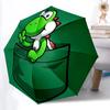 1 шт. Марио Карманный Йоши Автоматическое Открытие/Закрытие Складной Портативный Милый Милый Зонт со Структурой из 8 Ребер для Женщин/Мужчин, Всесезонное Использование a0901063