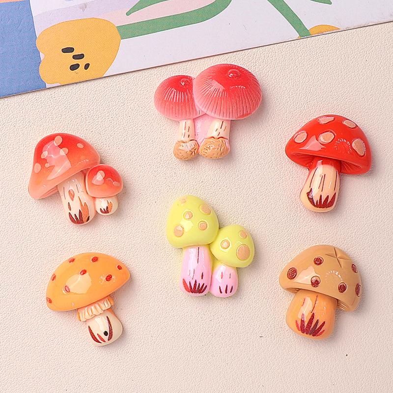6PCS DIY Fridge Magnets Cartoon Glossy Poison Mushroom Magnets Home Decor Whiteboard Po Message Board Home