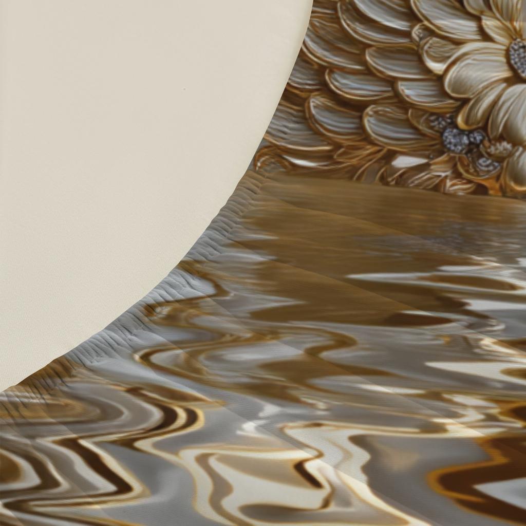 3pcs Gold Swan Couple Fitted Sheet 3D Printed Elegant Style For Couples Flat Sheet With 2 Pillowcases Bedroom Decoration