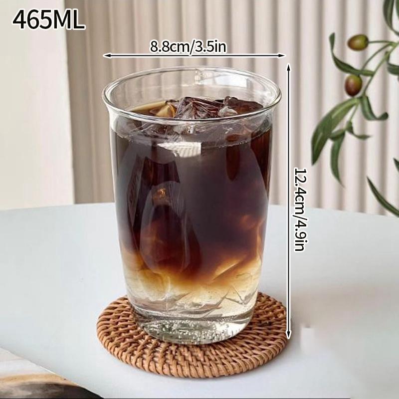 Glass Drinkware Latte Coffee Glass Cold Coffee Cup Iced Juice Milk Water Bottle Aesthetic Cup Wine Cocktail Glass Vaso De Vidrio