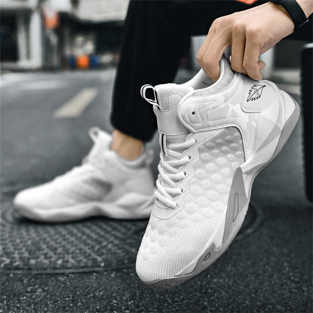 Breathable Slip-resistant White Sneakers For Men Woven Mens Casual Shoes Sneakers Men's Sports Boots For Running Footwear