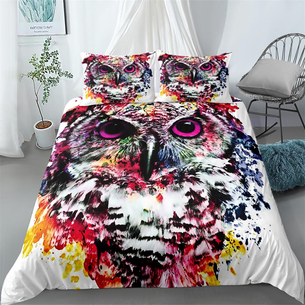 Painting Animals 3d Duvet Cover Set Single Twin Double Queen King Cal King Size Bed Linen Set