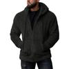 Autumn and Winter Men's Plush Cardigan Hooded Jacket