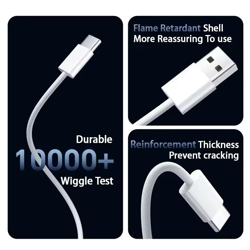 60 Вт PD USB на USB-C Кабель для быстрой зарядки Для 16 Pro Max 15 Plus Type C Быстрое зарядное устройство Для кабеля Samsung