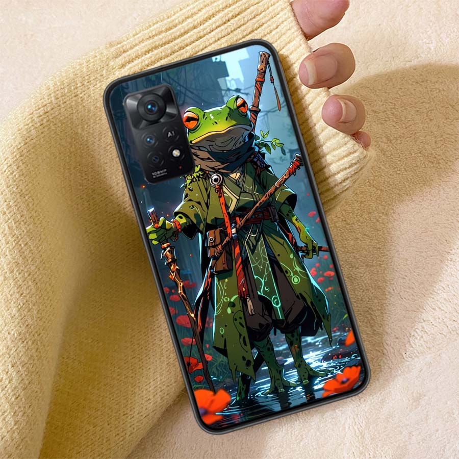 Cute Mouse Axolotl Frog Wizard Phone Case For Redmi Note 13 14 15 Pro Plus 12 13C 12C 15C 9 10 10C 9T 9C 9A TPU Soft Cover Clear