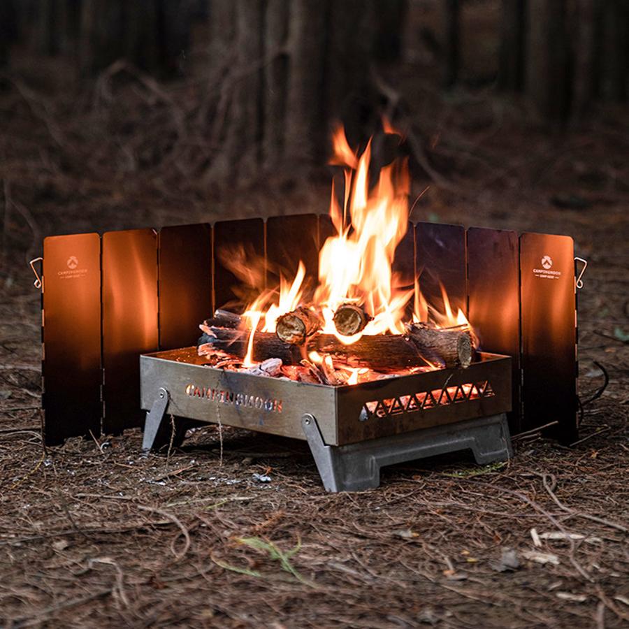 CAMPINGMOON Портативная газовая плитка Ветрозащитный экран BKYD-10 Настольный ветрозащитный экран для улицы Ветрозащитный аксессуар для походных плит