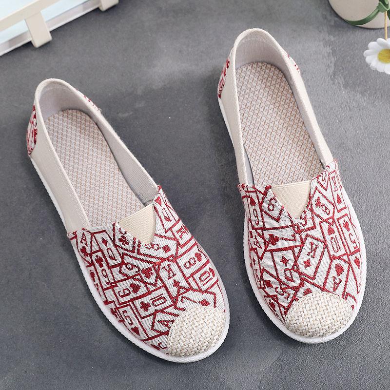 Универсальная парусиновая женская обувь 2024 года, новые туфли из ткани с плоской подошвой, мягкая подошва, легкие повседневные дышащие туфли для рыбалки, теннис