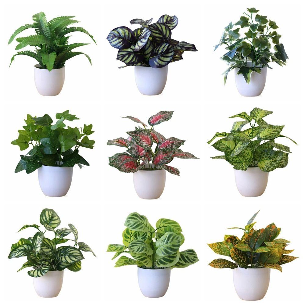 Зеленые Искусственные Растения Бонсай Искусственная Трава Симуляция Зелени Бонсай Реалистичный Горшечный Сциндапсус