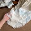 Женское кружевное бесшовное треугольное нижнее белье из длинноволокнистого хлопка Синьцзяна, средней посадки