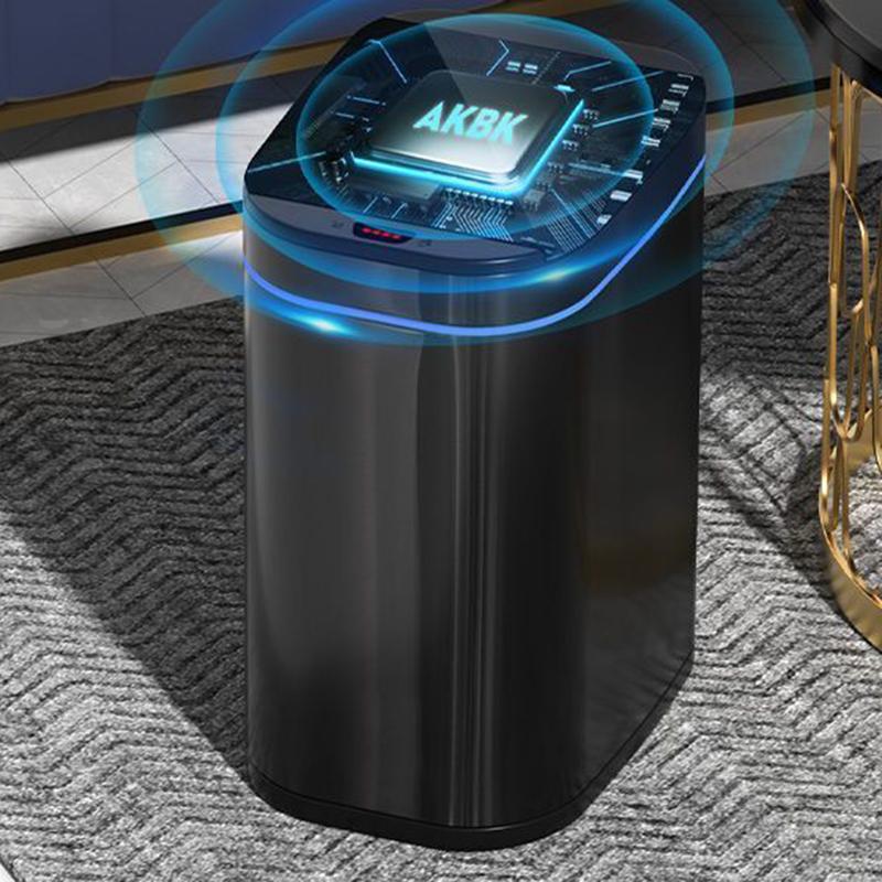 Smart Waste Bins with Lid Waste Bins Large Capacity Living Room Trash Can Stainless Steel Trash Can Modern Kitchen and Home Item