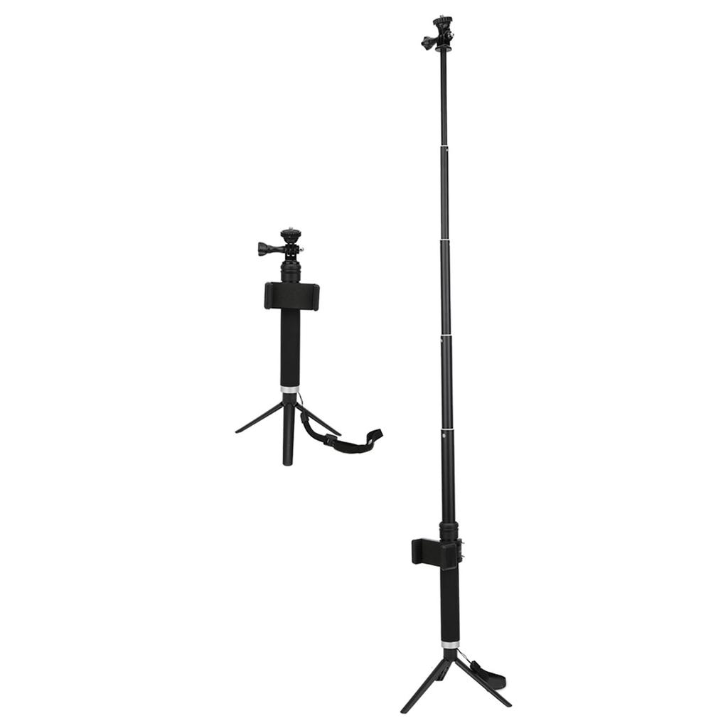 Selfie Stick Telescopic Link Mini Tripod Mobile Phone Clip for YI Sports Camera