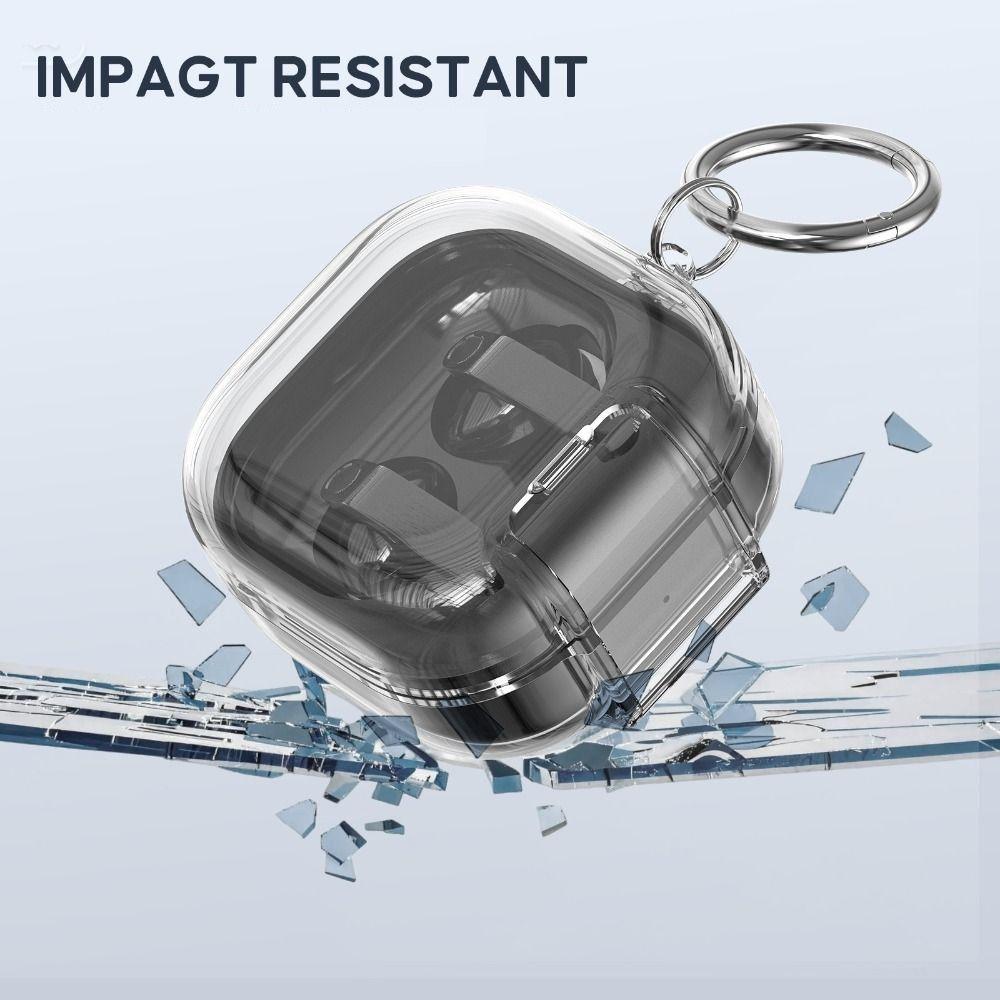 with Phone Stand Earphone Case Transparent Earbuds Cover for Samsung Galaxy Buds4/4pro Travel