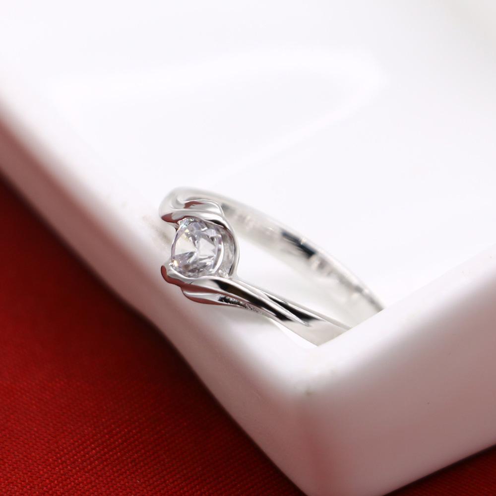 Простое толстое кольцо с 5A цирконом с платиновым покрытием для женщин, одинарное кольцо, подарок на день рождения