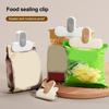 Зажим для запечатывания пищевых продуктов. Нескользящая ручка. Влагостойкий. Гладкий круглый дизайн. Зажим для запечатывания пакетов с возможностью повторного запечатывания.