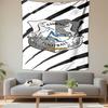 "Amiens Football Unicorn Emblem" Patterned Tapestry Decorative Wall Hanging, Home Bedroom Living Room Decor
