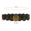 Metal Buckle Hollow Belt Y2K Wide Belts Vintage Disc Belts  for Women