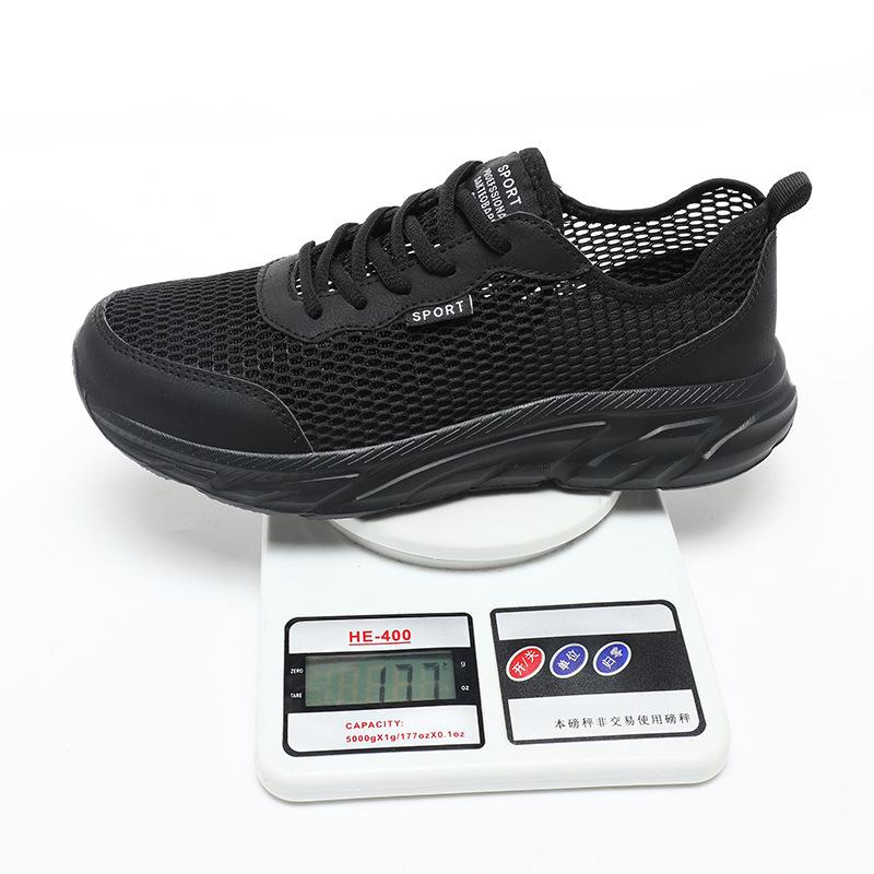Large Size Men's Shoes Summer Hollow Breathable Sports Shoes Casual Mesh Running Shoes Men's Lightweight Walking Shoes