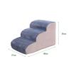 3 Steps Dog Stairs Cat Ladder Non Slip Portable Soft Removable Cover Breathable Puppy Ramp