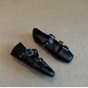 Punk Style 2025 Autumn New Ballet Style Mary Jane Shoes Women's Versatile Leather Shallow Mouth Square Head Belt Buckle Single Shoes