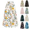 Women's Casual And Fashionable Floral Print Elastic Waist Loose Skirt Waist Loose Skirt