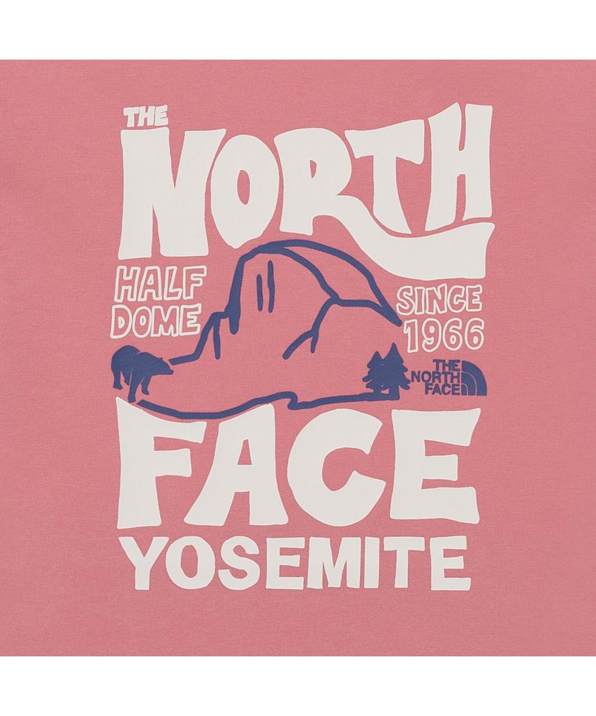 Noseupeiseu Nt7Ur32L Женская футболка с коротким рукавом и круглым вырезом Half Dome Розовый