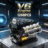 Модель Высококачественный Двигатель V6 Превосходная Конструкция Строительные Кирпичики Премиум-Качества Премиум-Качества 1268 Деталей Превосходная Моторизованная
