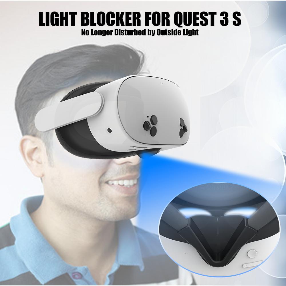 Подходит для Meta Quest 3s, блокирующий свет, силиконовый носовой упор