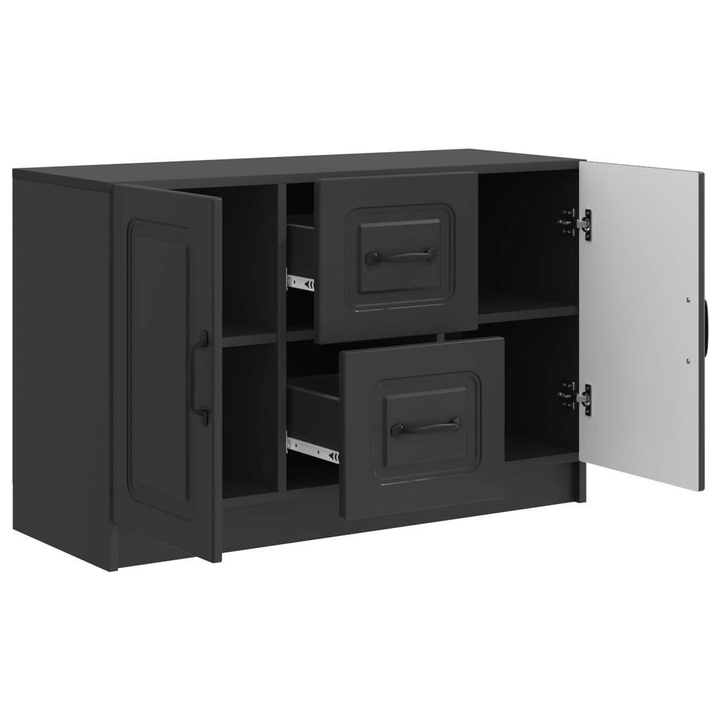 Sideboard in Black 89 x 34.5 x 57 cm Particleboard