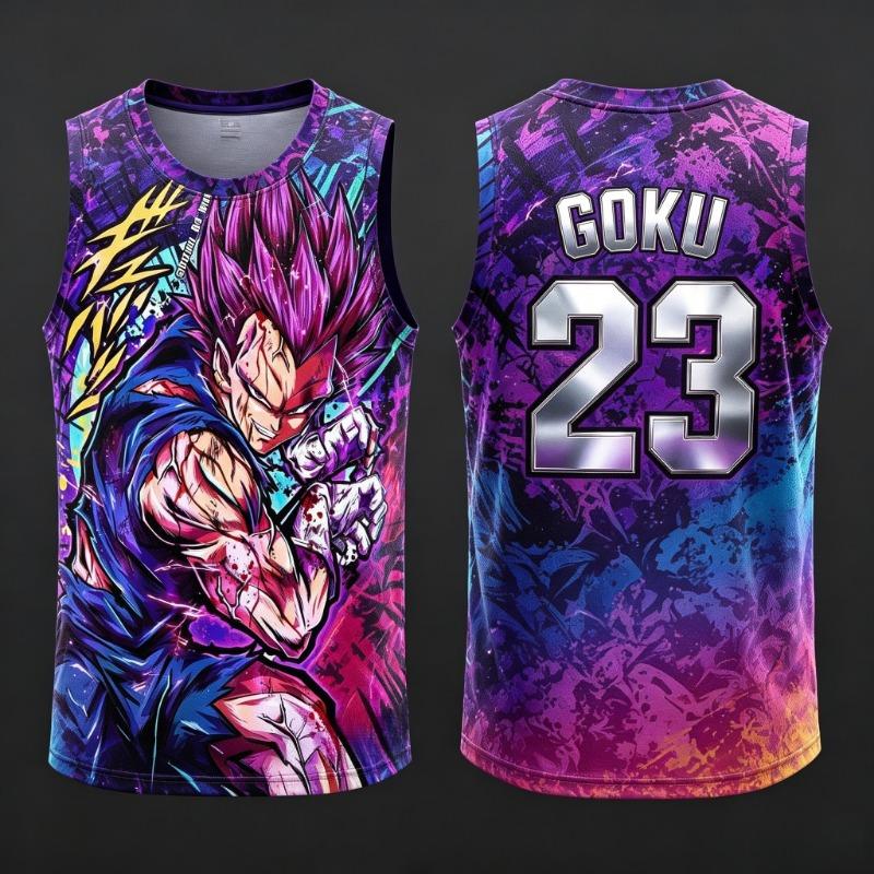 2026 Новый Вегета из Dragon Ball Жилет №23 24 77 11 45 1 2 34 Аниме Взрослый Мужской 3D Печать Специальный Баскетбольный Жилет Дети Y2k