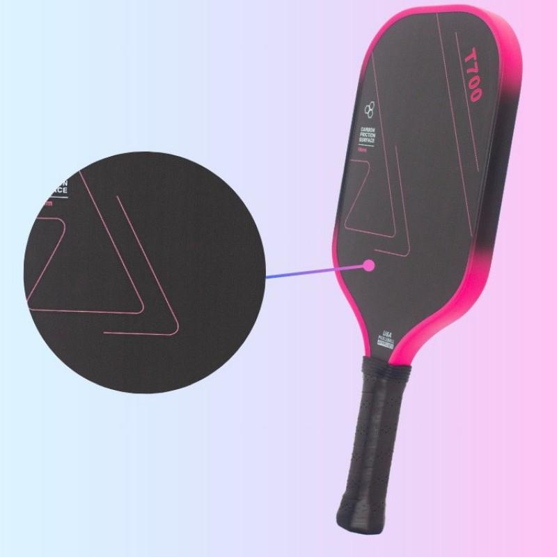 Carbon Fiber Pickleball Paddle T700 Textured Matte Finish High Spin Power Performance Beginners To Advanced Players