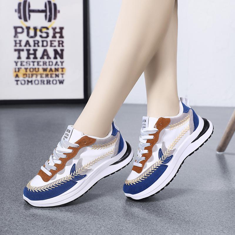 Женская спортивная обувь, кроссовки на платформе, модная уличная походная Нескользящая повседневная обувь, низкие кроссовки, женская обувь