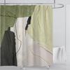 3D печать абстрактный линейный стиль акварельный набор штор для душа водонепроницаемый полиэстер занавеска для ванной украшение для дома с крючками