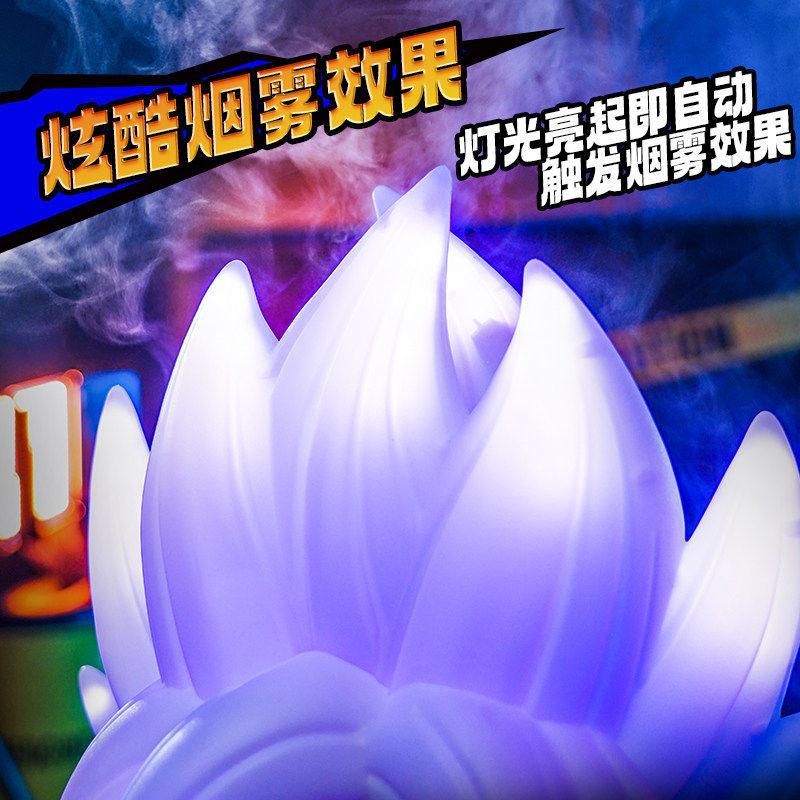 In Stock Dragon Ball Super Saiyan Shapeshifting Glowing Mask Colorful Lights Fog Effect Cosplay Props Role-Playing Surprise High Quality Gift