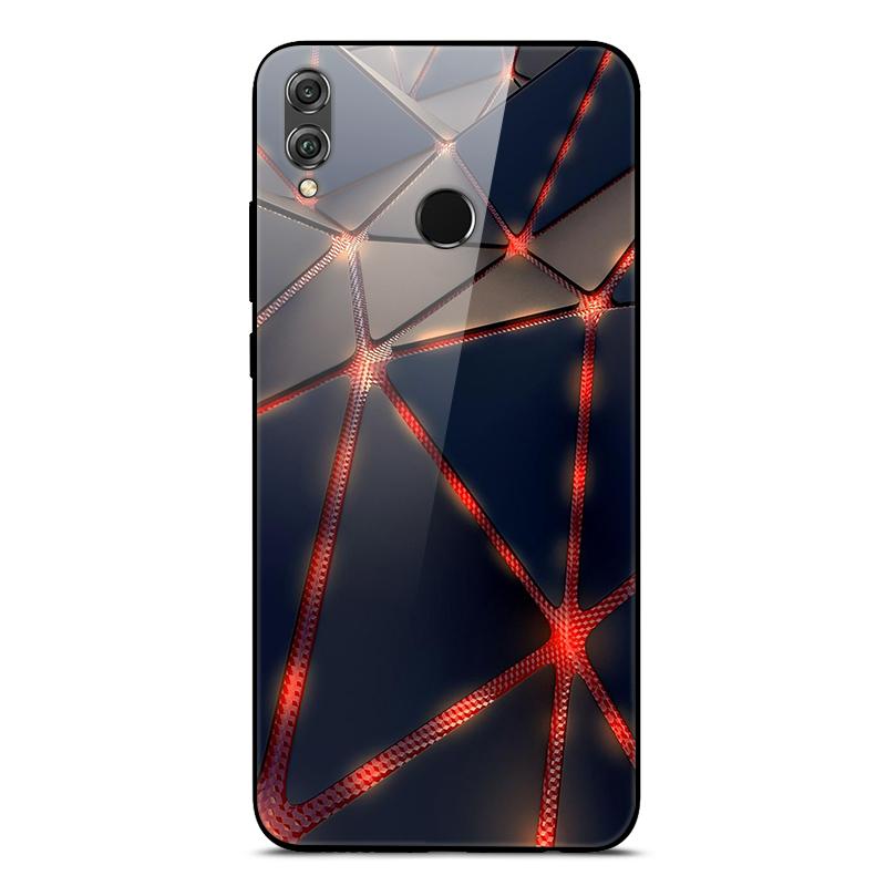 Закаленное Стекло Чехол Для Huawei Honor 8X Чехол Накладка Бампер на Honor 8X JSN-L21 8 X Honor8X Чехол Жесткая Задняя Крышка Милые Fundas