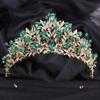 Elegant Multicolor Alloy String Handmade Crystal Wedding Tiara Bridal Crown